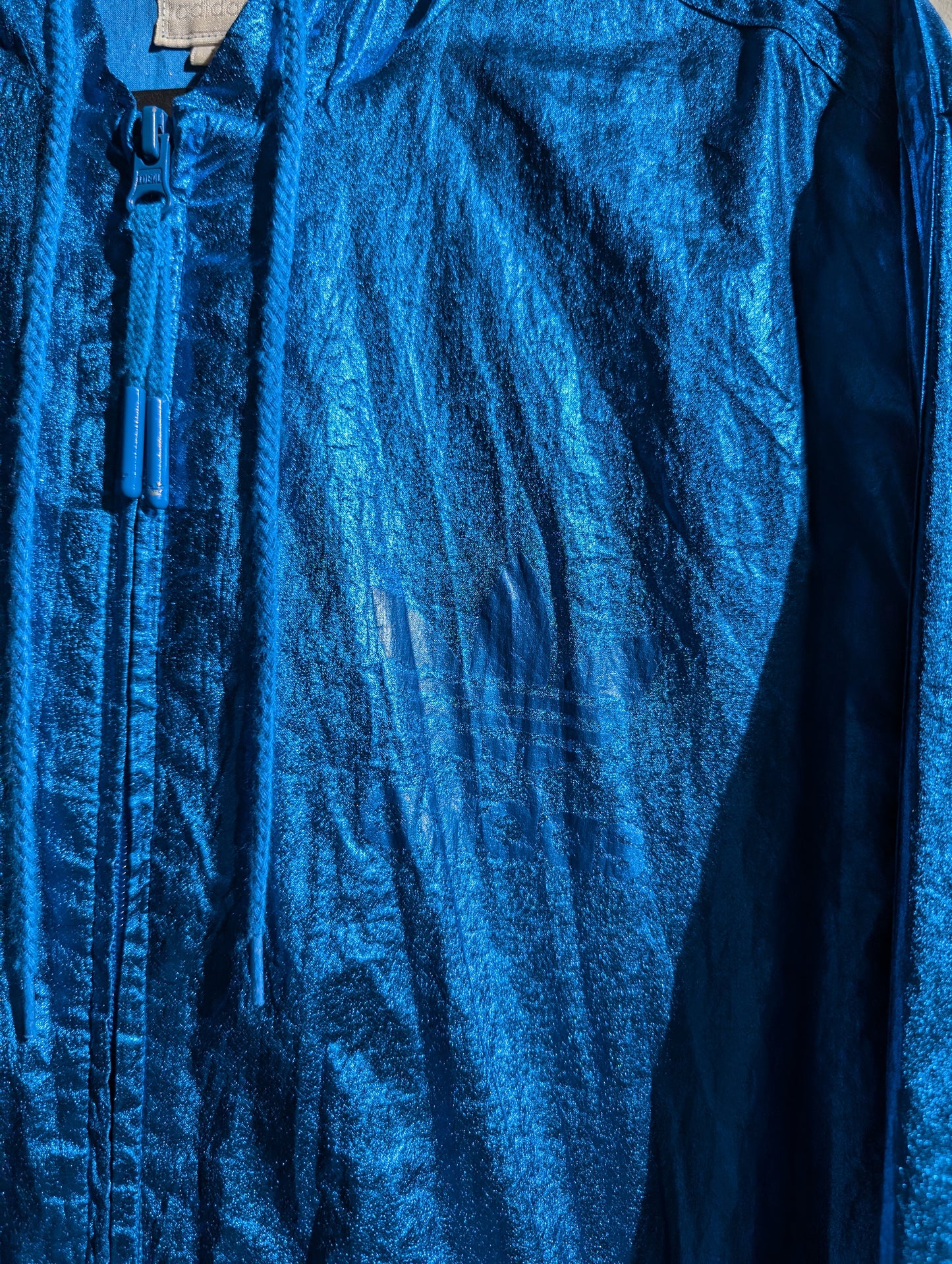 Adidas Metallic Blue Windbreaker