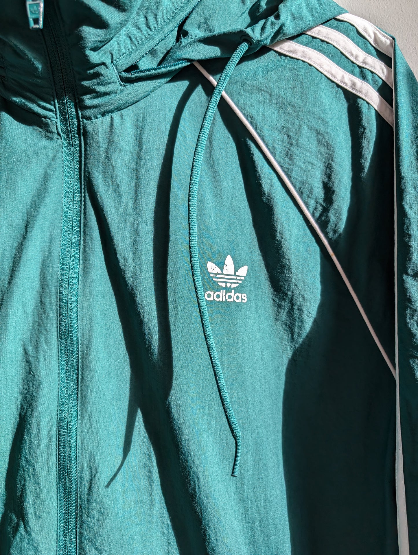 Adidas Originals Colorblock Sports Jacket - Green & White