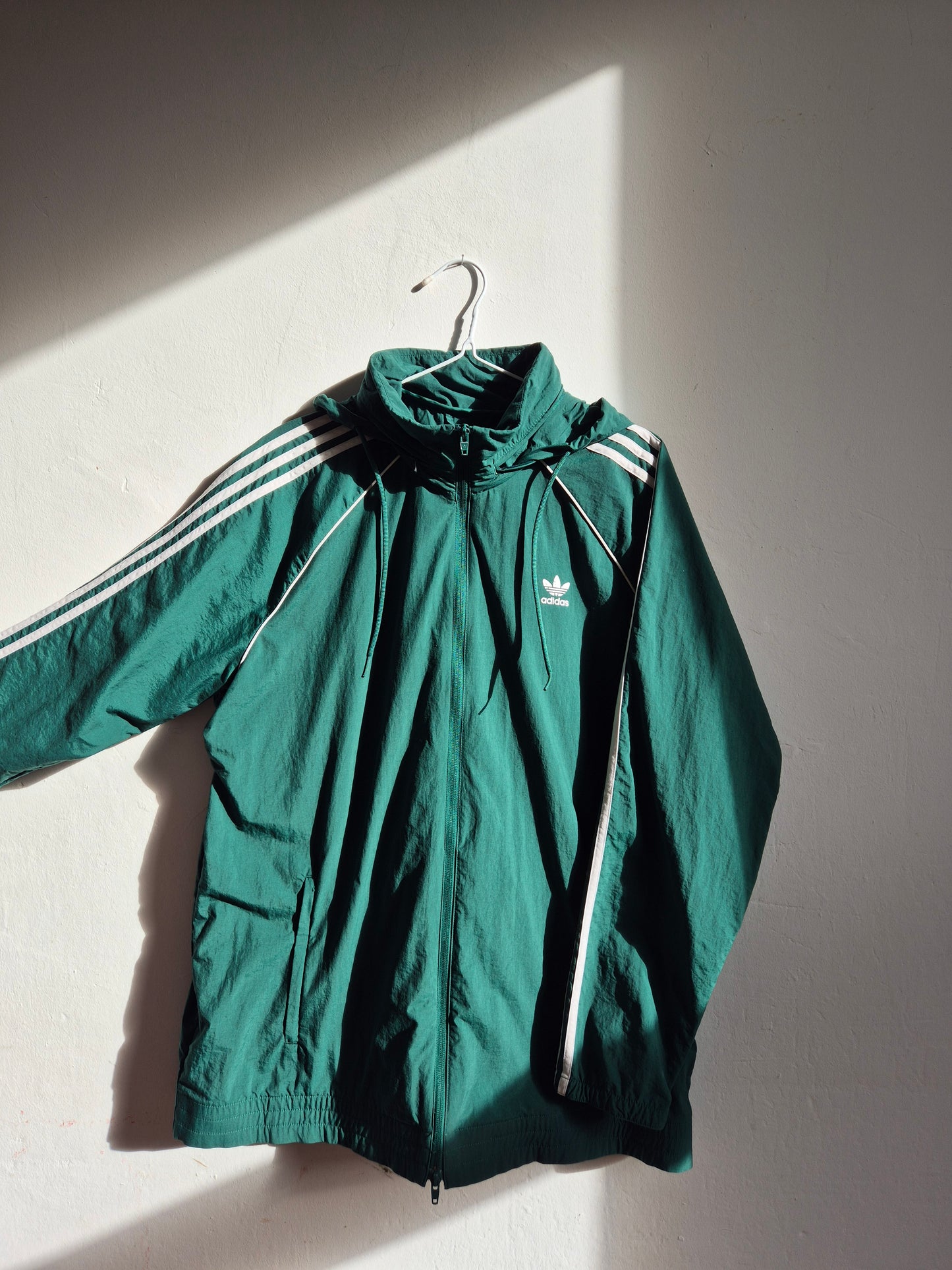 Adidas Originals Colorblock Sports Jacket - Green & White